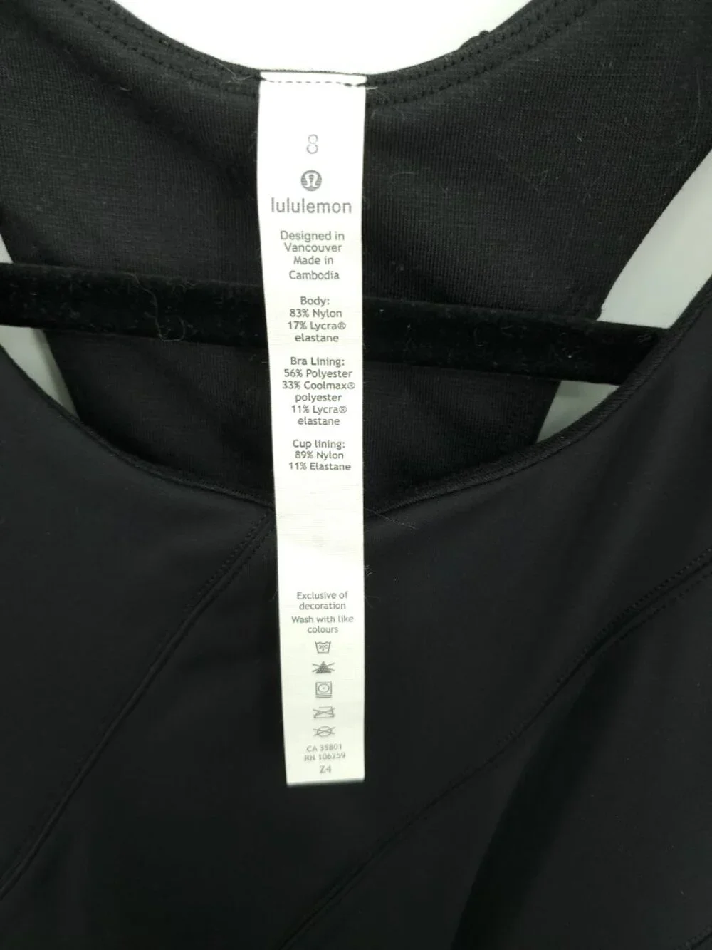 Lululemon Court Crush Tennis Dress 8 Black